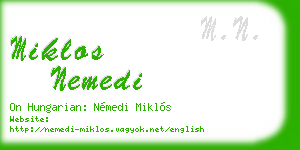 miklos nemedi business card